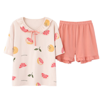Grapefruit Short Sleeve Pajama Set