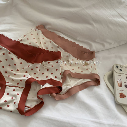 Polka Dot Modal Mid Waisted Underwear