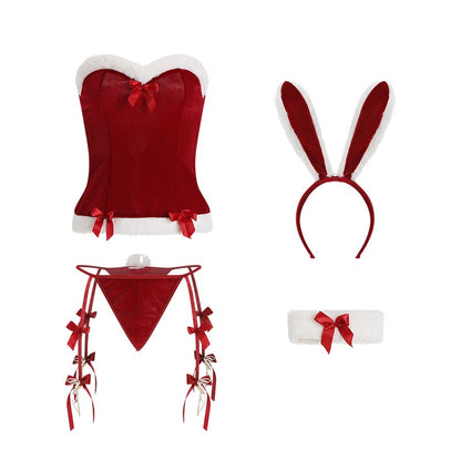 Velvet Red Bunny Set