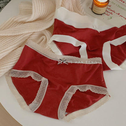 Red Modal Mid Waisted Underwear