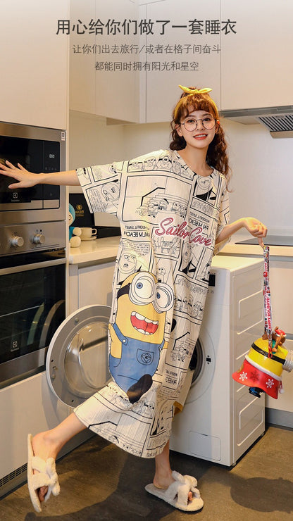 Cartoon Short Sleeve Sleep Shirt