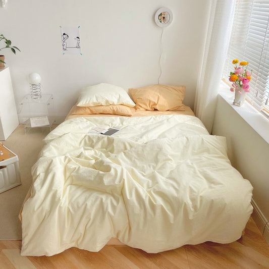Creamy Mixed Colors 4-Piece Bedding Set